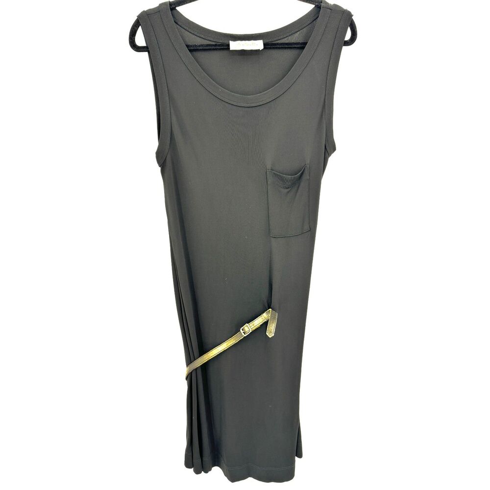 ALC Black Belted Sleeveless Pocketed Knee Length Dress Size XS